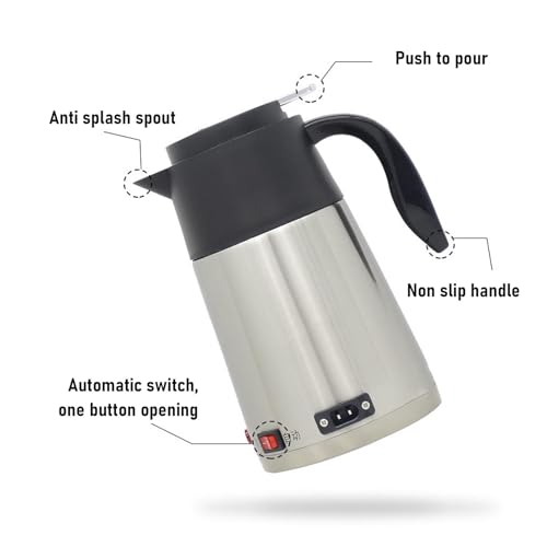 Teterera Eléctrica de Coche 12V 1300ML Acero Inoxidable miniatura 4