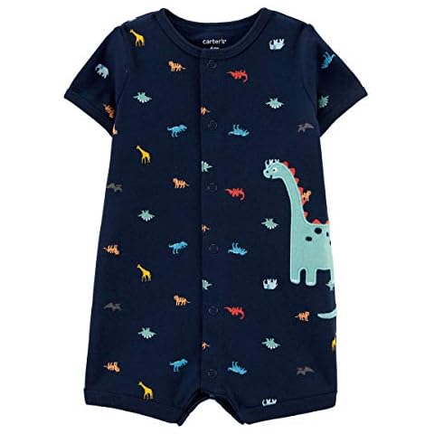 Carter's Baby Boys Blue Snap-Up Romper Cover