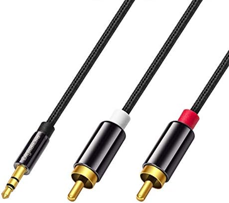 3.5mm AUX Audio Cable - 3.5mm to 2 RCA Stereo Audio Cable for 2.1/7.1 External Gaming Sound Adapter