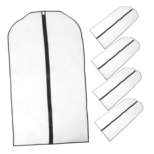 5pcs Dust Bag Peva Suit Coat Garment Bags for Closet Storage Hanging Clothes Protection Wardrobe Dust Cover