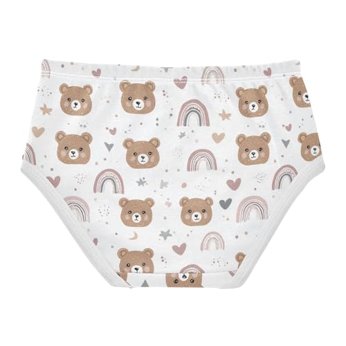 Girls Underwear Soft Cotton Cute Bear Rainbows Kids Panties in Sizes 2/3t, 4t, 5t, 6 and 82