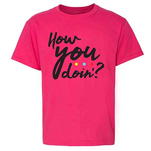 Pop Threads How You Doin? 90s Quote Funny Retro Baby Toddler Kids Girl Boy T-Shirt Pink 2T