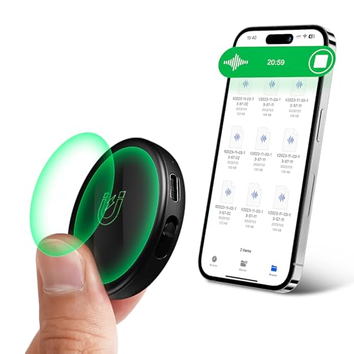 64GB Magnetic Voice Activated Recorder - (4800Hours) Portable Dictaphone Digital Voice Recorder with...