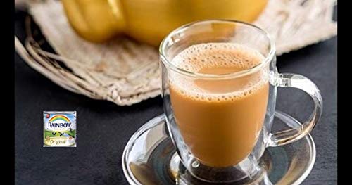 Rainbow Evaporated Milk Full Cream Sterilized 6Oz. 170Gm Each 6 Cans حليب أبو قوس مبخر كامل الدسم افضل صديق للشاي #TOP4