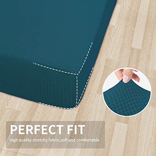 Image of Easy-Going Stretch Cushion Cover Sofa Cushion Furniture Protector Sofa Seat Sofa slipcover Sofa Cover Soft Flexibility with Elastic (Chiar Cushion,Peacock Blue)