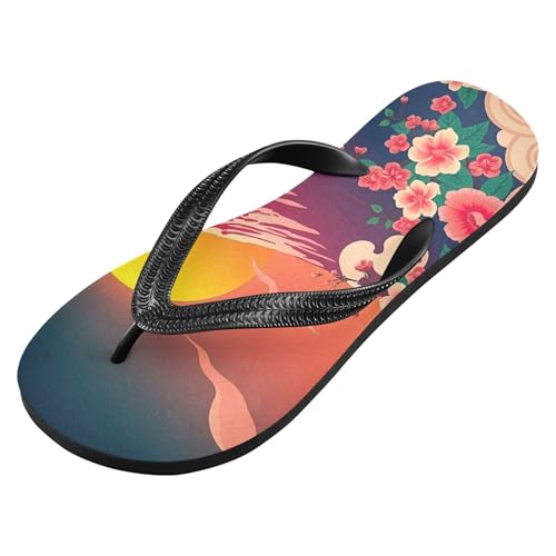 Burbuja Traditional Japanese Mountain Flip Flops for Women Men, Soft Thong Sandals Rubber Slippers for Pool Beach Essentials2