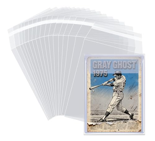 Top Loader Sleeves 600 Pack Resealable Team Bags for 35-75PT Rigid Top Loader Card Holders - Penny Sleeves for 3X4 Top Loaders Trading Card