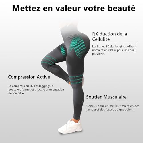 Legging anti cellulite avec effet push up et ventre plat - 7