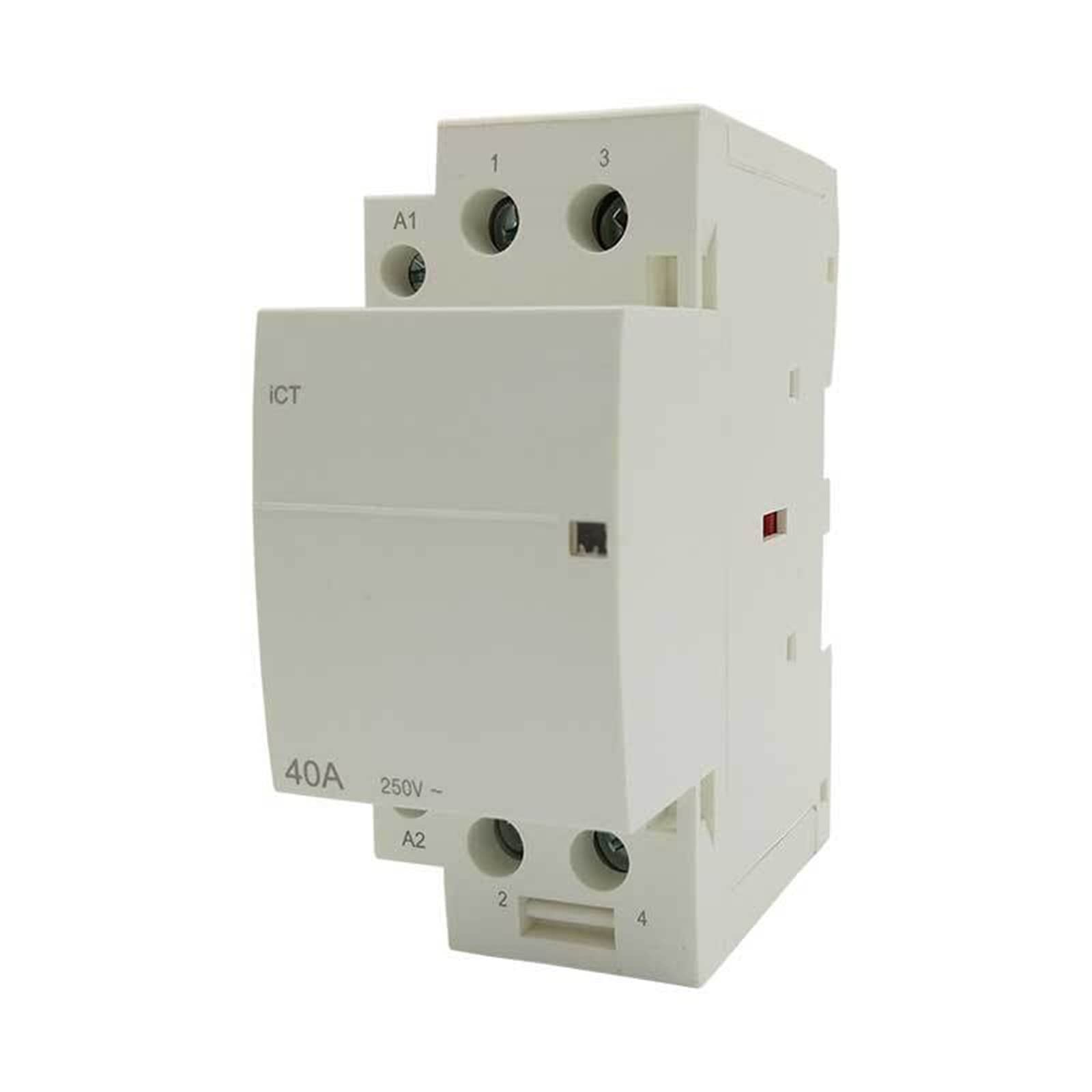Contacteur modulaire ICT 63A à double contact 1NO 1NC DC24V pour rail
