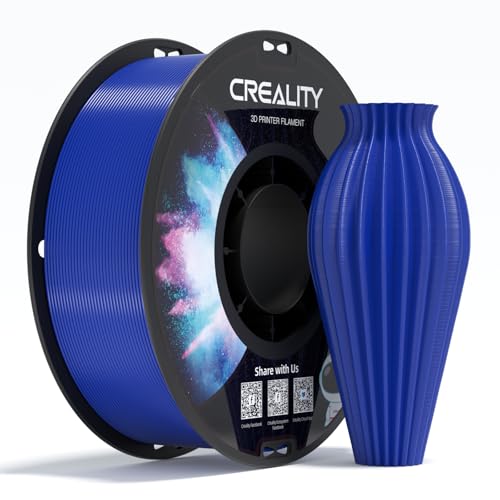 Image of Creality PETG 3D Printing Filament 1.75mm, Excellent Toughness High Precision, Odorless Non-Toxic Moistureproof, 1kg(2.2lbs) Glossy PETG Filament for 3D Printer (Blue)