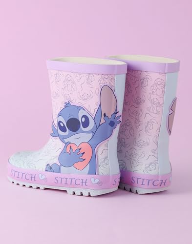 Disney Lilo & Stitch Girls Purple Waterproof Boots | Cartoon Stitch Design for Outdoor Adventures | Kids Rain Footwear for Playtime L&S Character Merchandise3