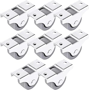 SKIR'CO 25mm Fixed Furniture Castors 8-Pack