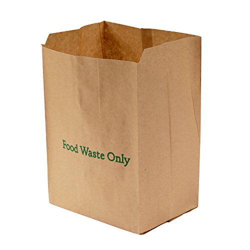 All-Green 8 Litre Paper Compostable Caddy Bin Liners with 100 Bags, Brown