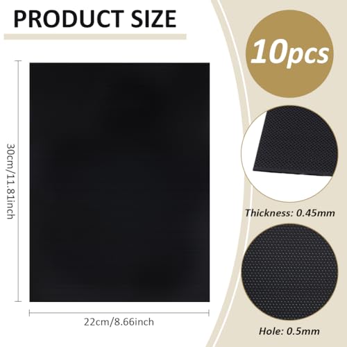 BENECREAT 10Pcs Fursuit Eye Mesh, 30x22cm Black Costume Eye Net - Image 2