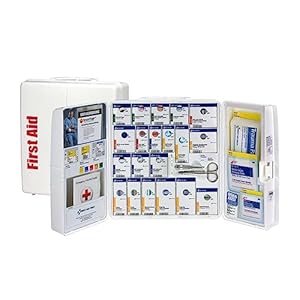 First Aid Only 1000-FAE-0103 SmartCompliance 50-Person OSHA Compliant First Aid Kit for Business, Large Plastic First Aid Cabinet with Medications, 245 Pieces