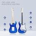 Tostar Electric Guitar Full Size Kit Stratocaster for Beginners 6 String with Amp HSS Pickup with Gig Bag,Capo,Tremolo,Tuner, Strap, Picks Blue Electric Guitars Set 39