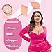 Vildout Boob Tape Kit - Boobtape for Breast Lift with Petals and Covers, Breathable Sticky Adhesive Bra Tape, Push Up Boobytape for Large Breasts A-G Cup Beige