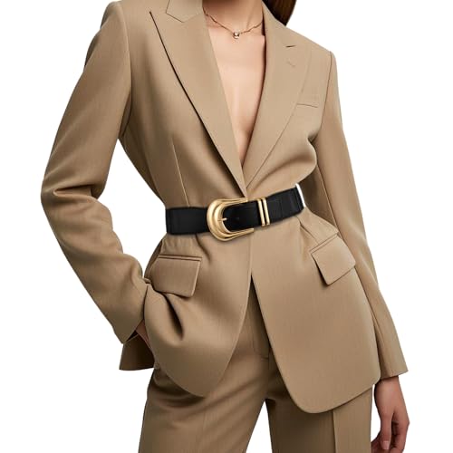 JASGOOD Women Wide Elastic Waist Belt for Dresses Vintage Western Stretchy Belt For Ladies