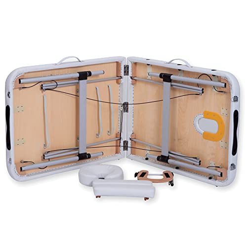 GiMa 44024 Massageliege aus Aluminium mit 2 Abschnitten, Weiß