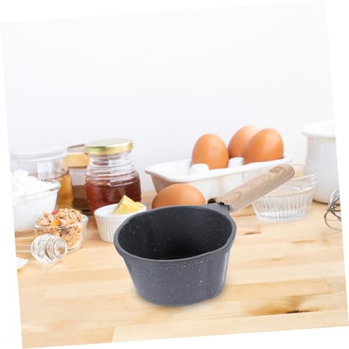 Cacerola de aluminio antiadherente pequeña negra multifuncional cocina 7