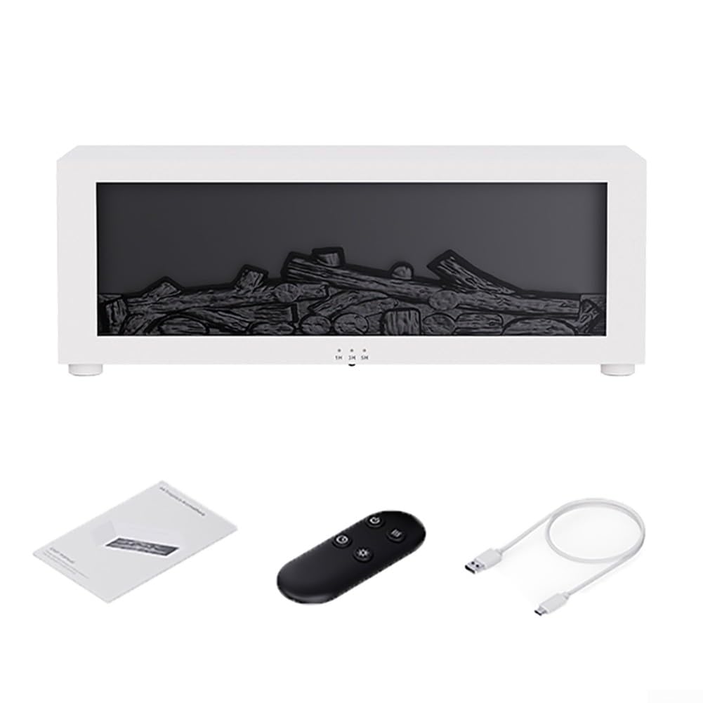 YITAHOME Elektrische open haard, 58 cm realistisch 3D-vlameffect, verwarmingsvrijstaande