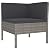 Matalde 3 Piece Patio Lounge Set with Cushions Poly Rattan Gray-138