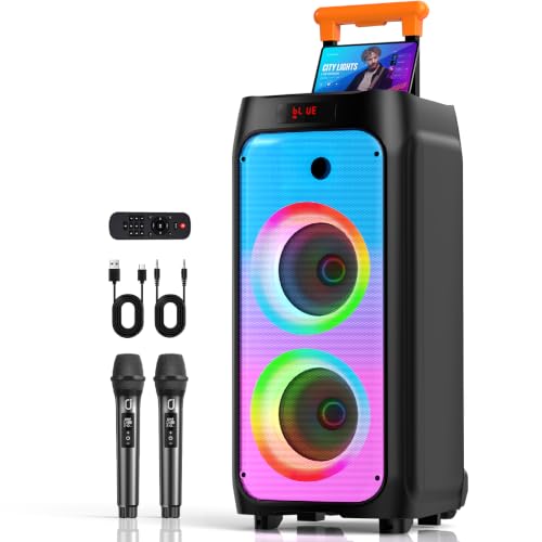 HWWR Karaoke Machine for Adults, Big Party Speaker with 500W Peak Power, Wireless PA System with...