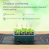 LERWAY tapis chauffant 30 W avec thermostat, 52 x 25 cm photo 5