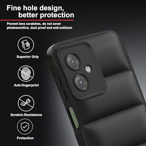 Image of TRUEUPGRADE Back Case Cover for Motorola Moto G64 5G | Compatible for Motorola Moto G64 5G Back Case Cover | Puff Case with Camera Protection |Black