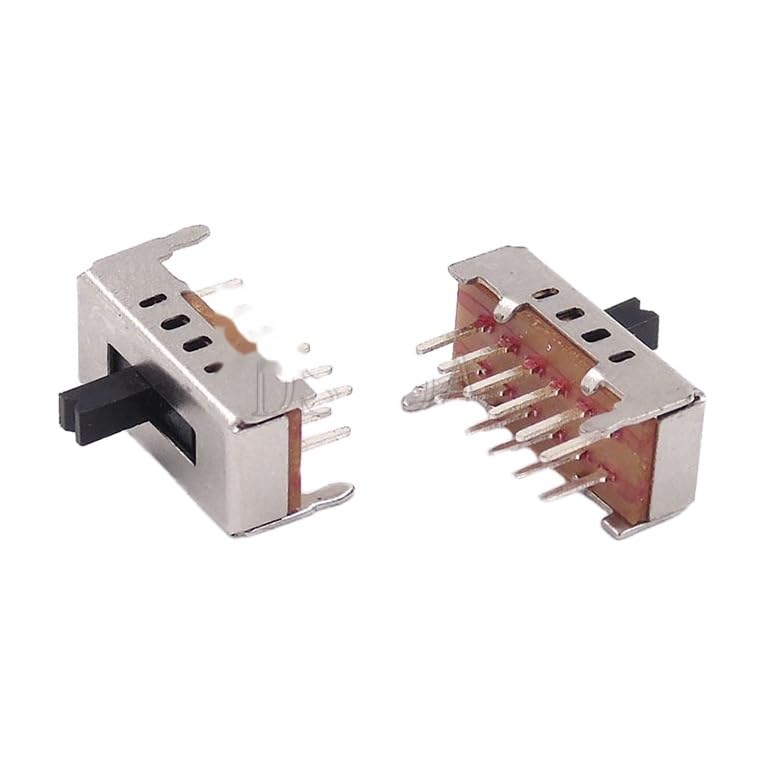 10PCS SS-24D02G4 SS24D02VG4 12Pin Toggle Switch SS24D02G4 2P4T Slide Switch Handle High 4MM