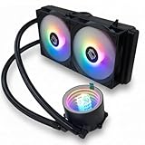 Water Cooler 240mm Gamer com 2 Fans LED RGB Silencioso Compatível Intel AMD Refrigeração Líquida PC Desktop