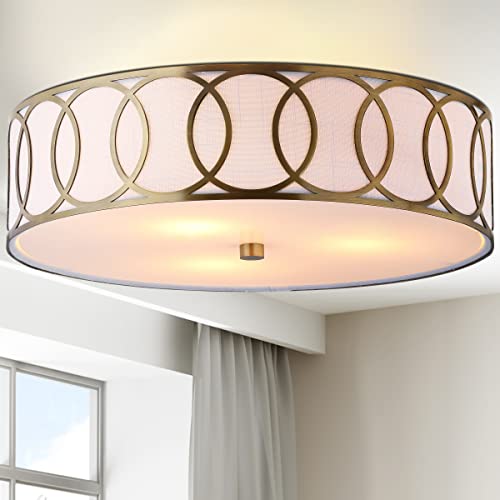Jonathan Y JYL3503A Aubrey 3-Light 15.5 Inch Metal Led Flush Mount Contemporary,Transitional Dimmable thumb #5