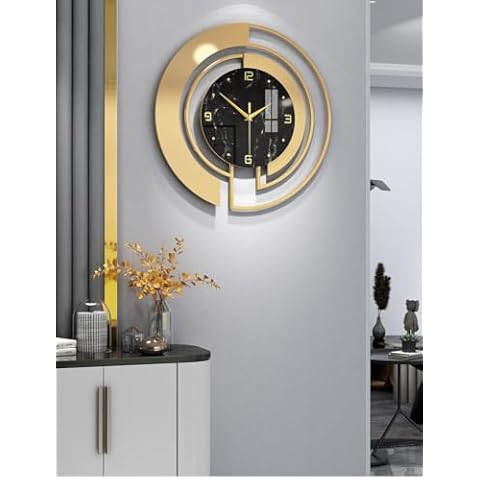 Elegant Black and Gold Wall Clock by ClockUniverse Cover