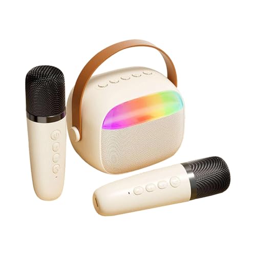 Machine de karaoké avec microphone sans fil et haut-parleur KTV de maison à lumières