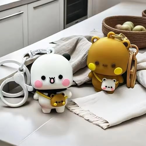 Lot de 2 porte-clés mignons BuBu Dudu Statue Ours Panda – vue 8