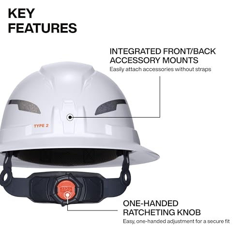 Casque rigide bord complet type 2 Klein Tools avec suspension 6 points
