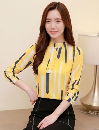 Image of ROYALICA Women Tops Womens Regular Fit Striped White Colour Cotton Blend Casual Shirt