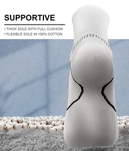 Image of BULLIANT Men 6-Pack Athletic Compression Crew Socks for Running Gym Sports