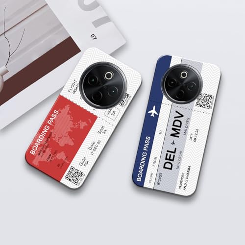 Image of COLORflow Back Cover Compatible with Vivo T4 5G / Y300 Pro 5G / iQOO Z10 5G | Boarding Pass Colors Customized Back Cover Compatible with Vivo T4 5G / Y300 Pro 5G / iQOO Z10 5G