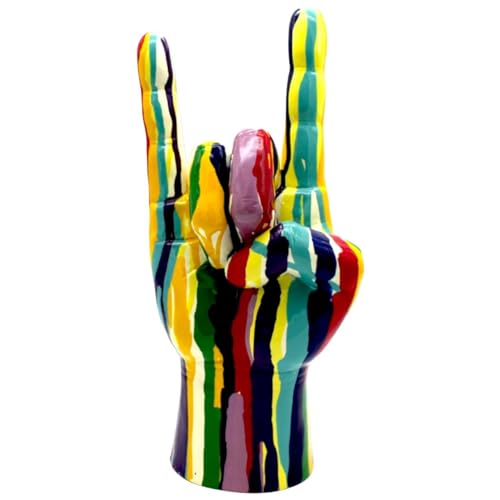 Image of Interior Illusions Plus Jumbo XXL Graffiti Rock On Hand Resin Sculpture 11 Inch Tall Tabletop Decor