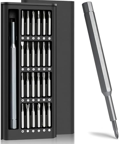 Conjunto de Chave de Fenda Magnética 24 em 1 com Bits para Eletrônicos, Celulares, Drone, Óculos e Relógios