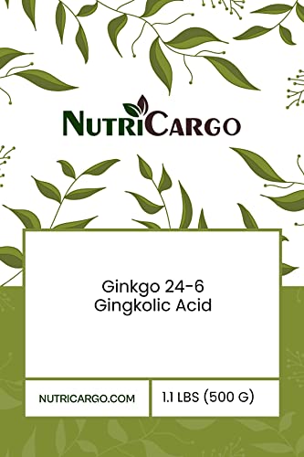 Nutricargo Ginkgo 24-6 Gingkolic Acid <1Ppm Powder 1.1 Lbs (500 G) #TOP4