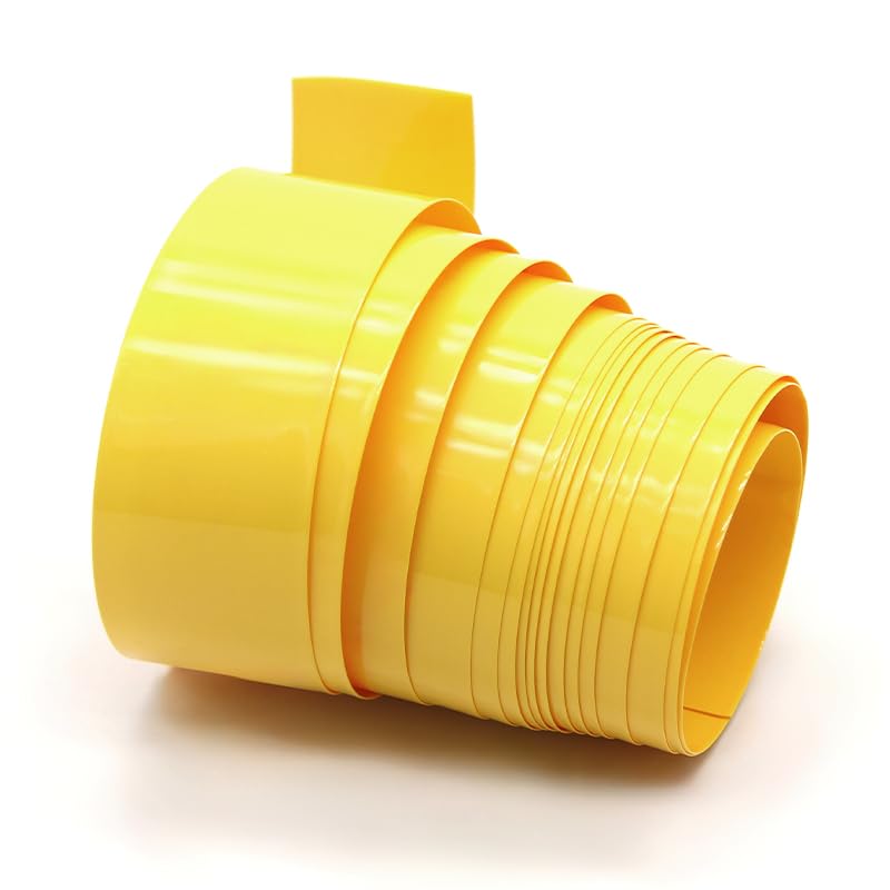 8 metrów żółta rurka termokurczliwa PVC, średnica 29,5 mm ~ 200 mm, izolacja klasy morskiej do naprawy kabli, 1 szt.