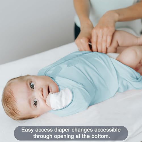 Image of Soft Stretchable Baby Blankets for Newborn Comfortable Cozy Ollie Adjustable Swaddle for New Born Baby Swaddle Wrap Cloth (Pack of 1) Sky Blue