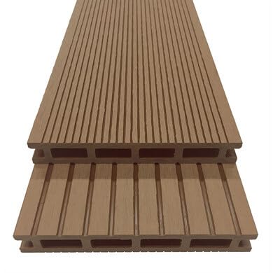 OOGarden - Lame de terrasse en bois composite - L.240 x 14,6cm - Teck