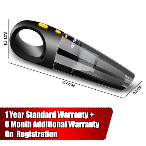 Image of IBELL Car Vacuum Cleaner | Portable Cordless Vacuum Cleaner for Car Use, 120W Wet & Dry, HEPA Filter | 5.5kPa Powerful Suction
