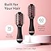 L'ANGE HAIR Le Volume 2-in-1 Titanium Blow Dryer Brush | Frizz Control Blowout Hair Dryer Brush For Drying And Straightening | Volumizing Hot Air Styler For All Hairstyles | Oval Barrel | Black - 75mm