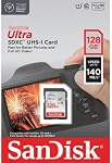 SanDisk 128GB Ultra SDXC UHS-I Memory Card - Up to 140MB/s, C10, U1, Full HD, SD Card - SDSDUNB-128G-GN6IN | Up to 140MB per second, Full HD video