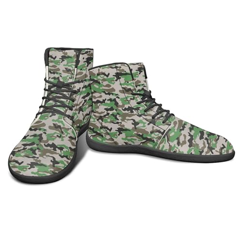 Image of Fashion Print Womens Mens High Top Barefoot Sneakers Flat Shoes