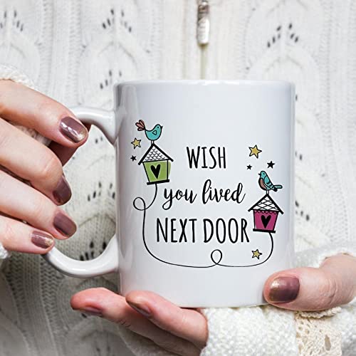 Aurahouse-Wish-You-Lived-Next-Door-Mug-Christmas-Friendship-Gifts-for-Women-Long-Distance-Housewarming-Gifts-for-Friends-Birthday-Gifts-for-Sister-Bestie-Mom-Neighbor-Moving-Away-Gifts-Cup-11Oz